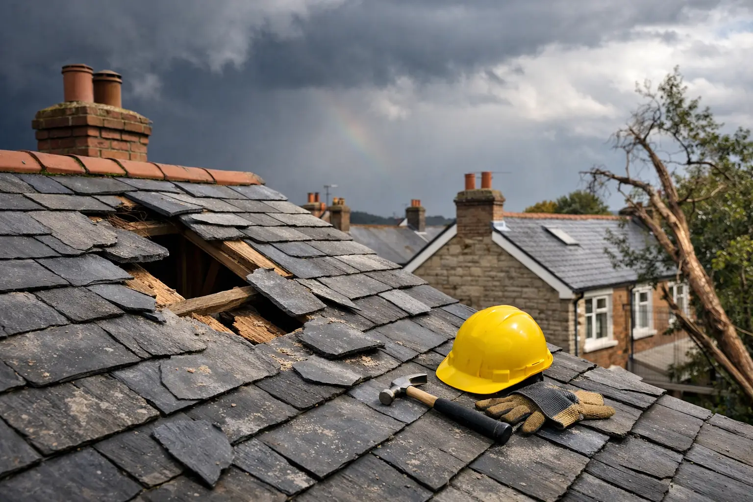 Storm Damaged Roof Cardiff - What to Do First